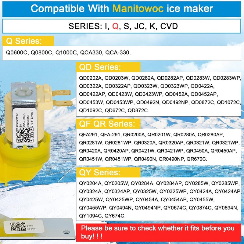 REEPLAR 000009123 IH9123 33129026 water inlet valve for manitowoc ice machines, 120V 60Hz 5W fits for I, IB, S, SD, JC, QR, SD and K Series ice machines parts - Image 4